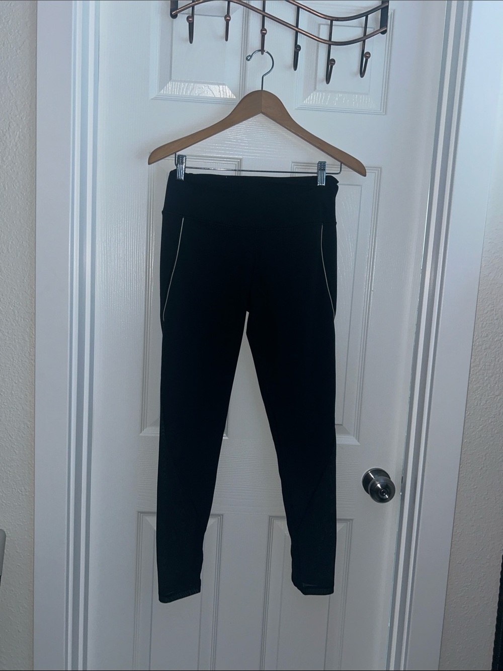 Victoria's Secret Black Leggings with Reflective Trim